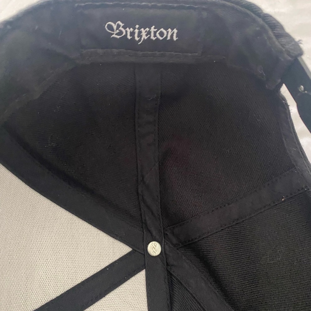 Brixton Black Flat Bill Rim Adjustable Hat - Picture 4 of 6